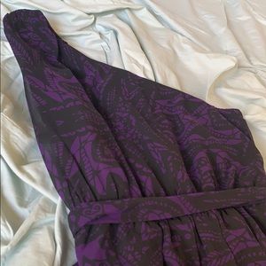 NWT Express Purple and Black One-shoulder dress
